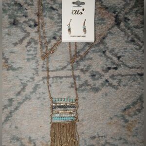 Earring and necklace combo